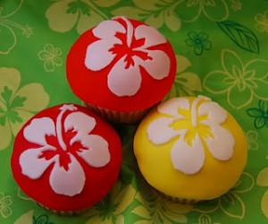 hibiscus cupcakes