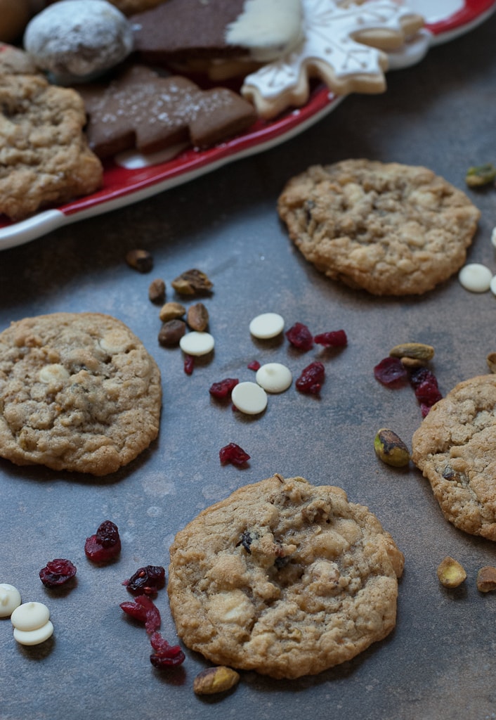 Cookies For Santa 2012 Oatmeal Cranberry Pistachio White Chocolate Chip Cookies PineappleandCoconut 3 Christmas Cookies for Santa 2012 Part 1