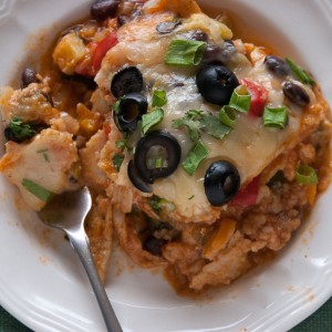 Lightened Up Roasted Veggie Mexican Lasagne Via Pineapple and Coconut (1)