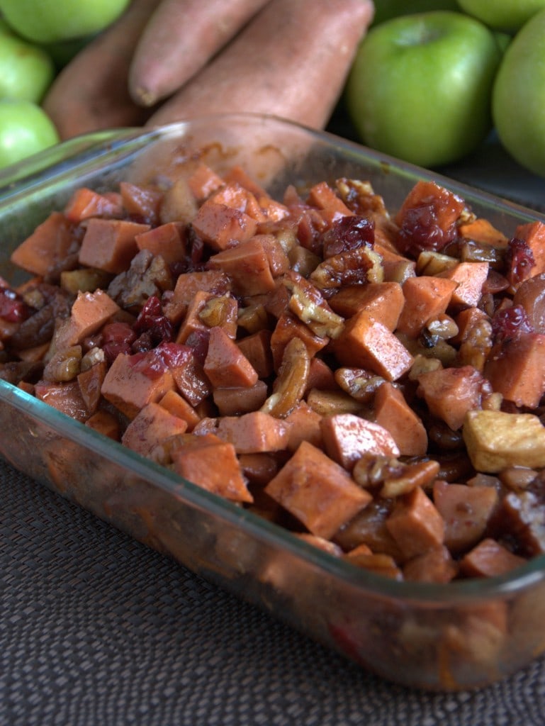 Maple Cinnamon Baked Sweet Potatoes And Apples - PineappleandCoconut.com