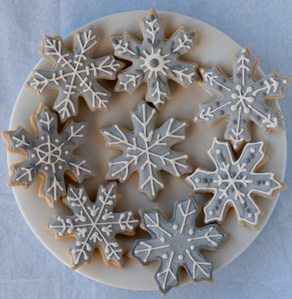 Snowflake Sugar cookies for #bloggersforsandyhook pineappleandcoconut (4)