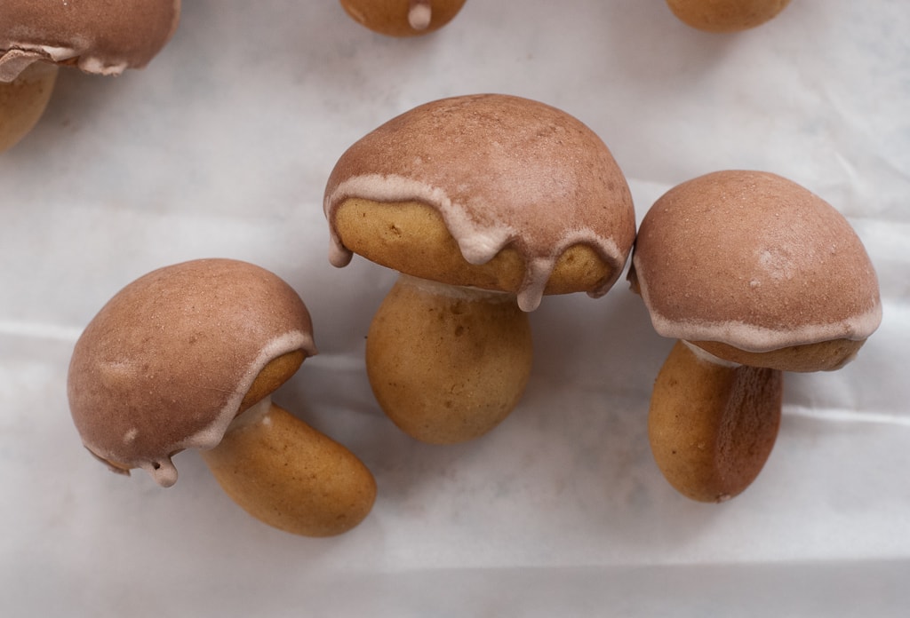 three spiced mushroom cookies