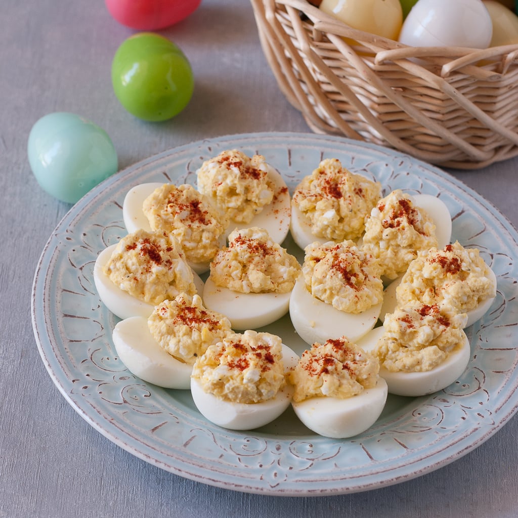 Easy Cottage Cheese Deviled Eggs PineappleandCoconut.com #healthy 