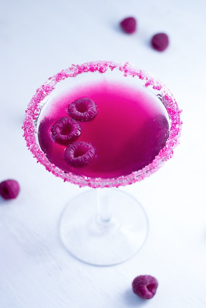 Very Pink Raspberry Cosmopolitan PineappleandCoconut.com