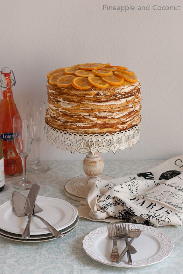 Crepe Suzette Crepe Cake #SummerInParis | Pineappleandcoconut.com