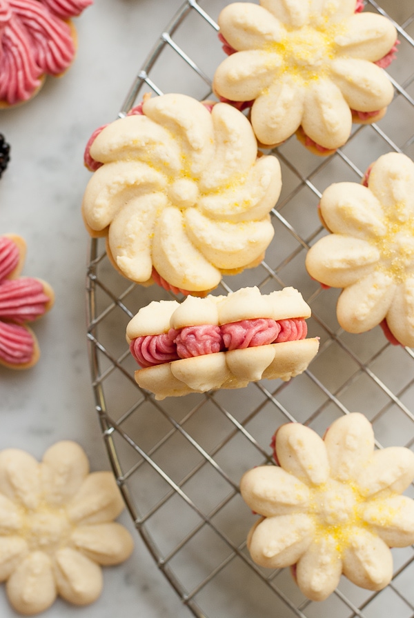 Lemon Blackberry Sandwich Cookies #LeftoversClub | Pineapple and Coconut