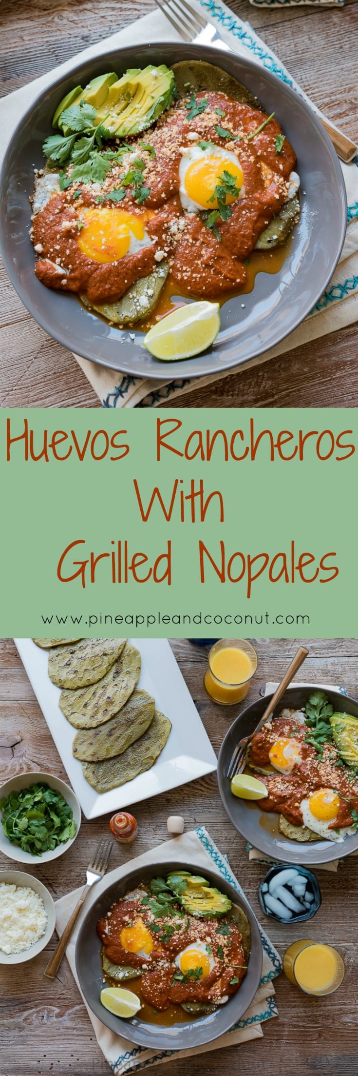 Huevos Rancheros with Grilled Nopales #ad #discoverworldmarket www.pineappleandcoconut.com