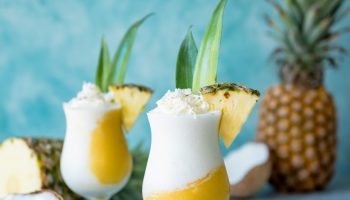 Golden Piña Colada Cocktails www.pineappleandcoconut.com #KoloaRum #nationalpinacoladaday #fRumHawaii
