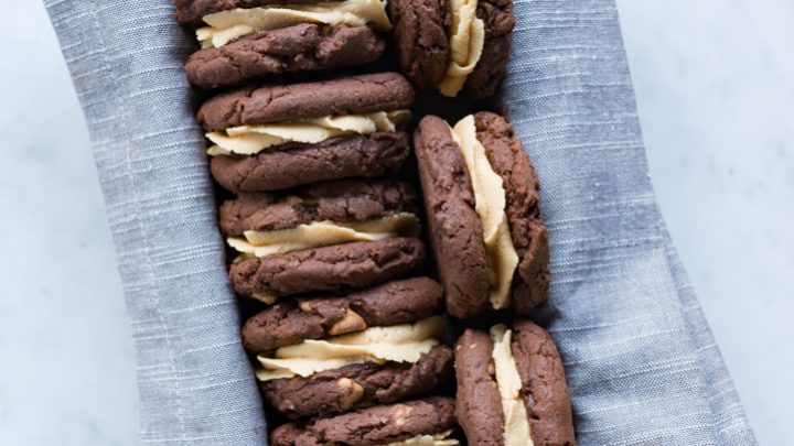 Chocolate Peanut Butter Sandwich Cookies