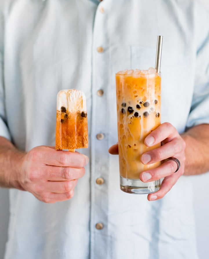 Boba Thai Iced Tea Popsicles Pineapple And Coconut,Electric Grills