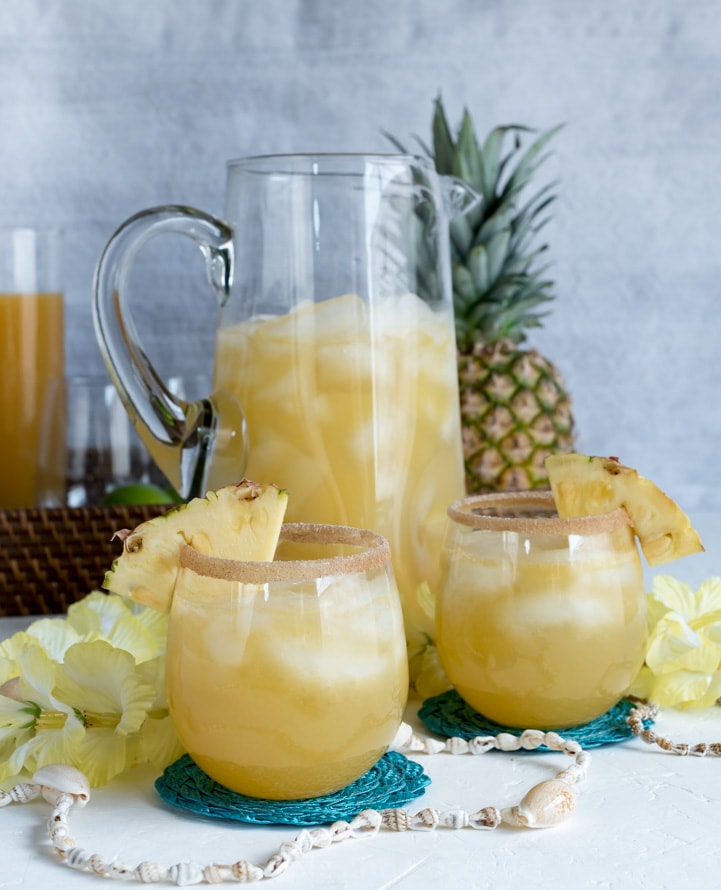 Spiced Pineapple Rum Punch Recipe Pineapple and Coconut