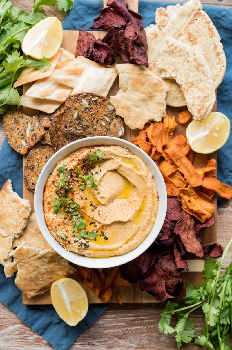 Spiced Butternut Squash Hummus Dip www.pineappleandcoconut.com