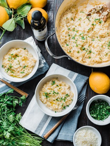 Creamy Meyer Lemon Risotto with Smoked Gouda www.pineappleandcoconut.com