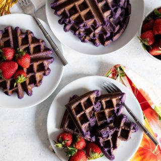 be Mochi Waffles (Purple Sweet Potato Mochi Waffles) www.pineappleandcoconut.com