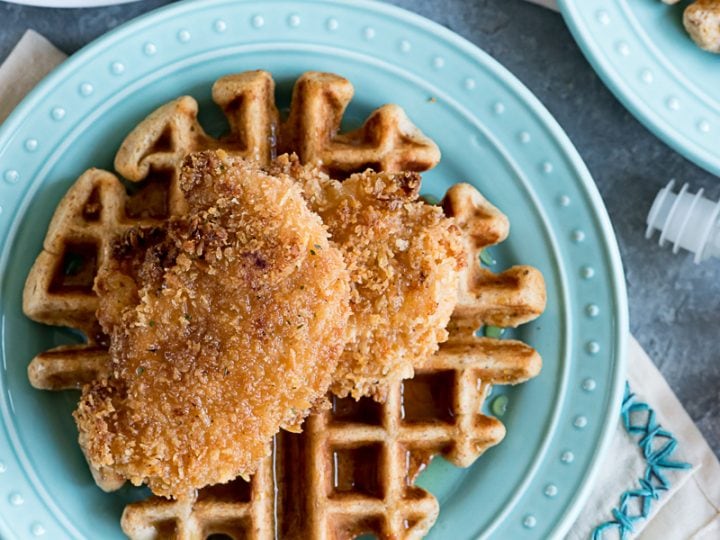 Chicken And Waffles Coconut Panko Chicken With Sweet Potato Waffles
