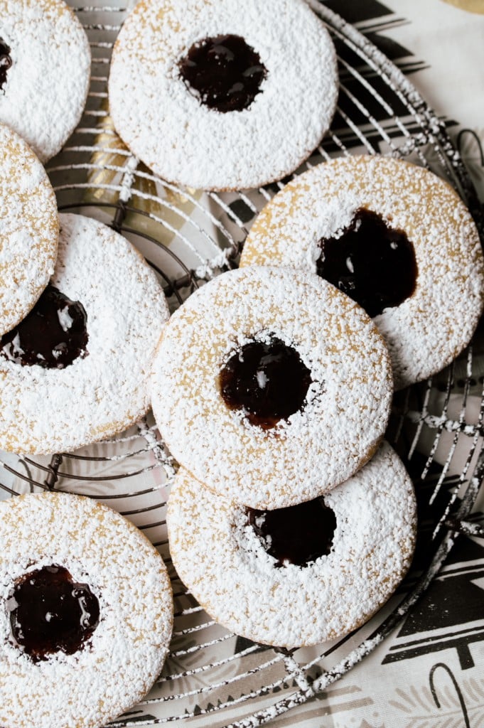 Christmas Jam Sandwich Cookies Pineapple and Coconut