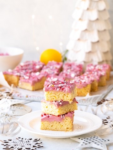 Meyer Lemon Sugar Cookie Bars with Hibiscus Frosting 5
