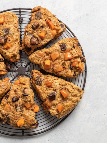 Dark Chocolate Chunk Persimmon Scones with Olive Oil 11