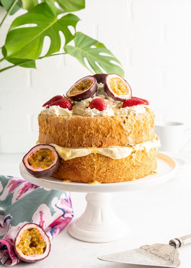 Triple Passion Fruit Sponge Cake Recipe Pineapple and Coconut Blog