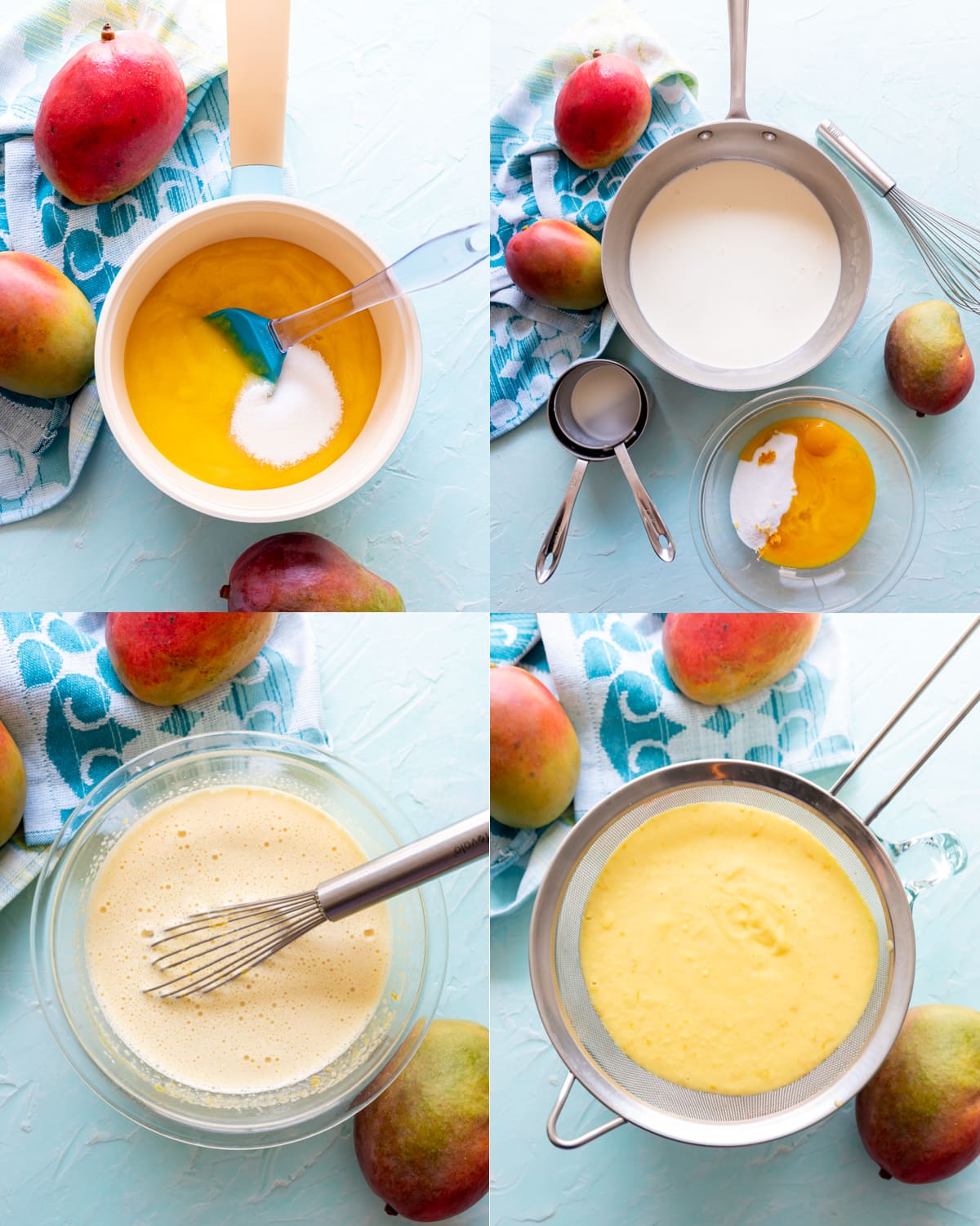 Mango Ice Cream Prep collage