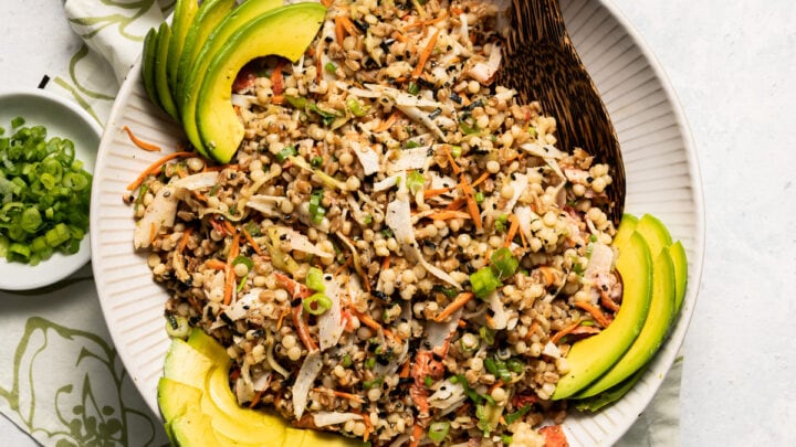 California Roll Salad with Farro and Pearl Couscous