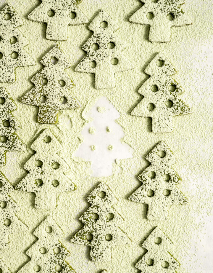 Matcha Linzer Cookies with Yuzu Marmalade