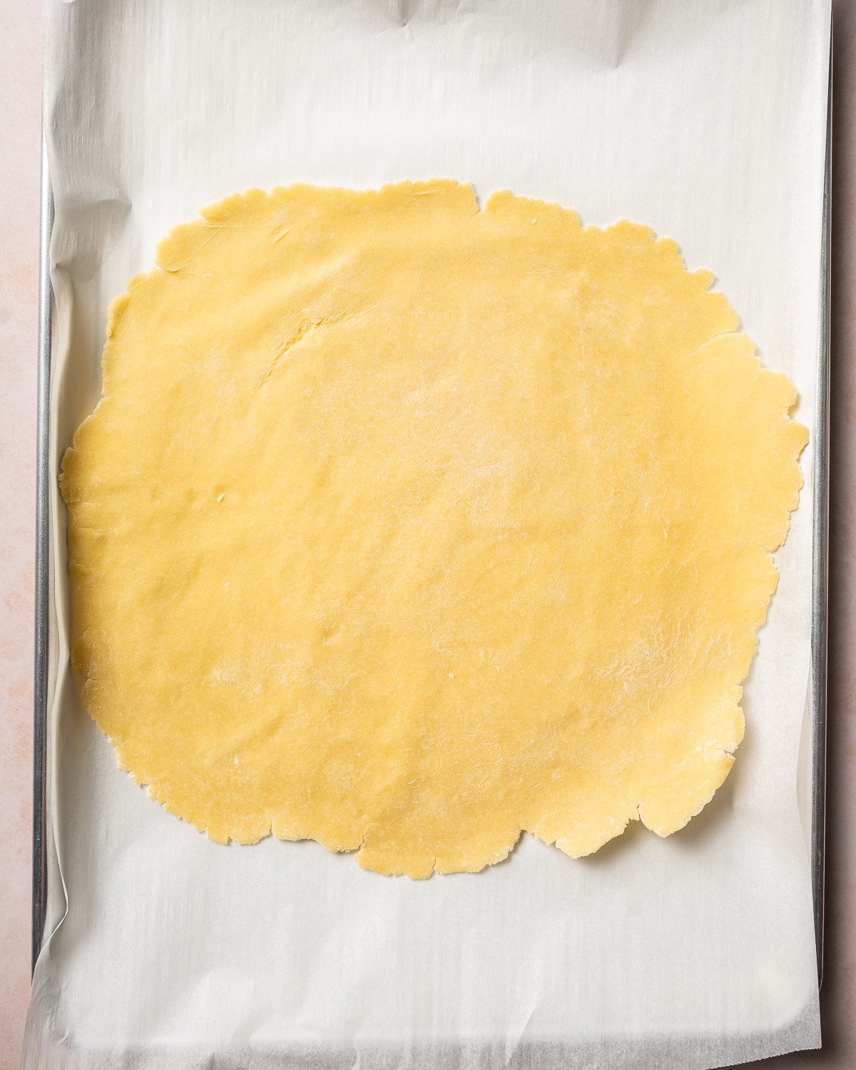 galette dough rolled out
